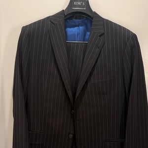 Black Pinstripe Men's Suit